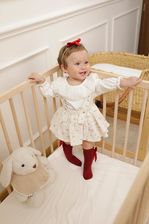 Conjunto de braga y blusa en pana - Berry Rose