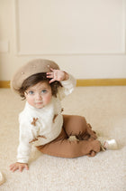 Conjunto de sueter y pantalon bota campana Mocca