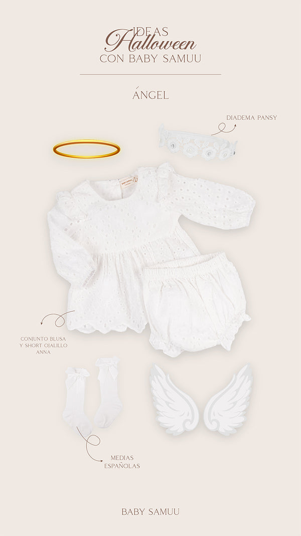 Conjunto blusa y short ojalillo Anna