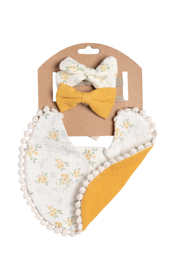 Babero Floral con Moño - Lucía