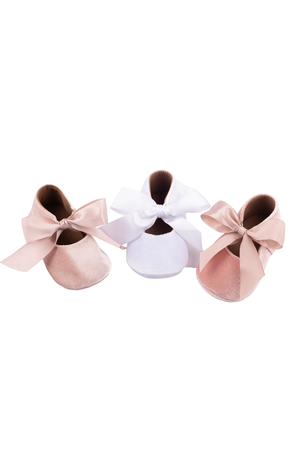 Zapato Bailarina Terciopelo Para Bebé