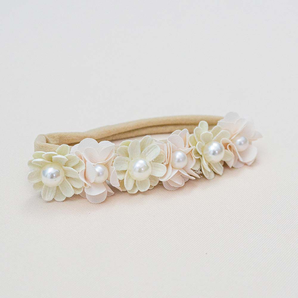 Diadema Floral Perlas