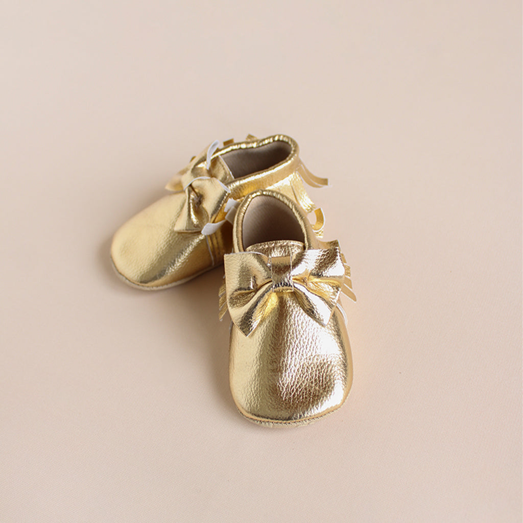 Zapatos Mocasines Dorados para Bebé